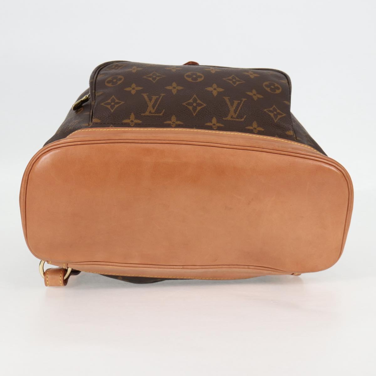 Louis Vuitton Montsouris GM, Brown, Canvas, backpack