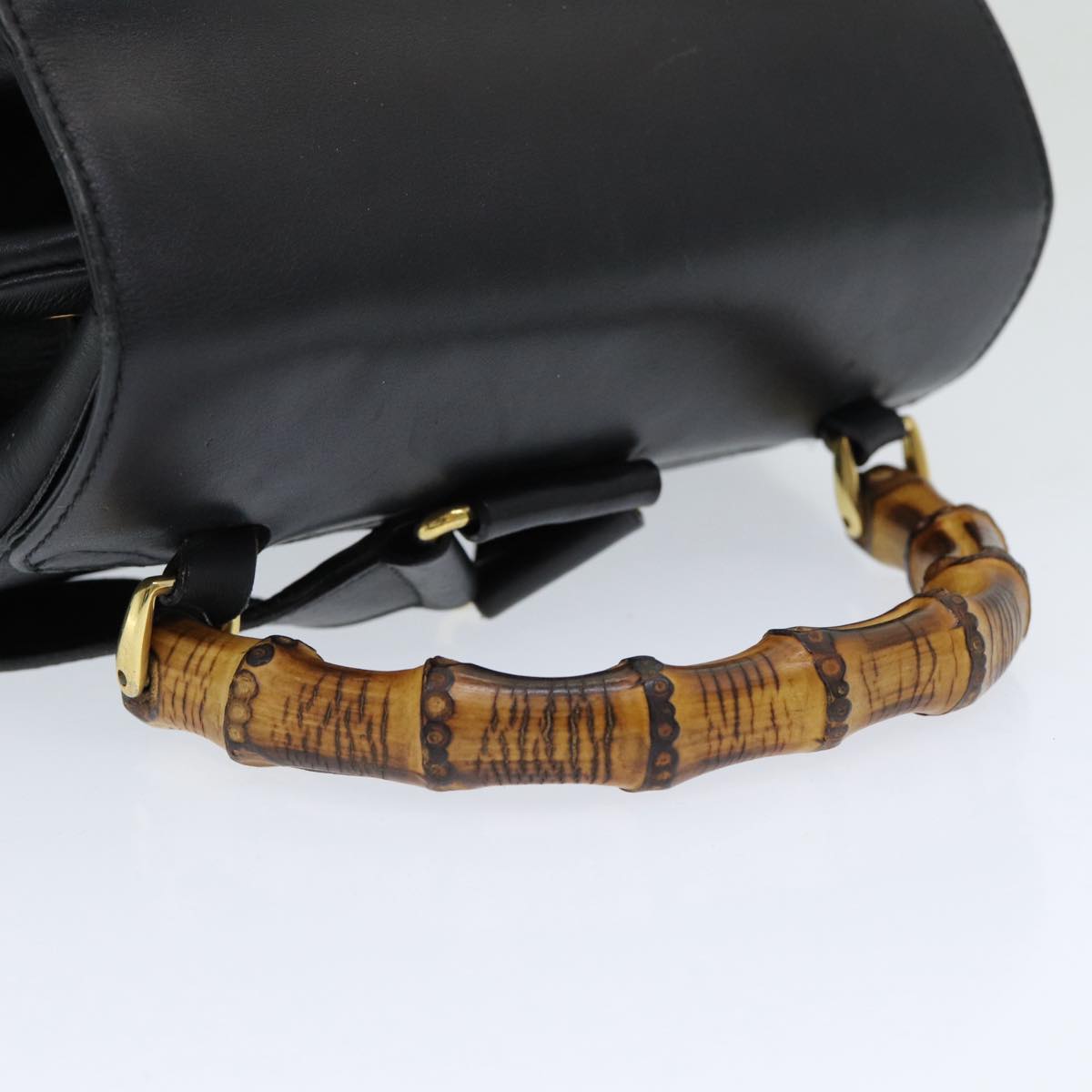 Gucci Bamboo, Black, Leather, backpack