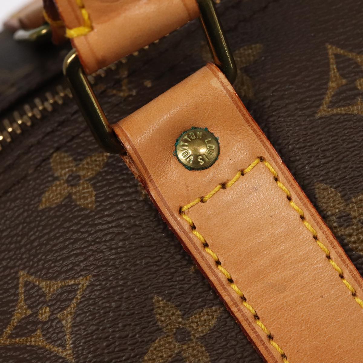 Louis Vuitton Keepall 60, Brown, Canvas, travel