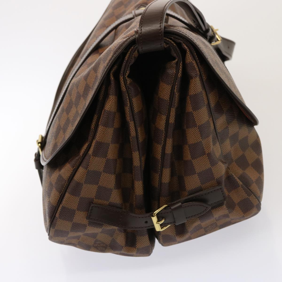 Louis Vuitton Saumur 35, Brown, Canvas, shoulder
