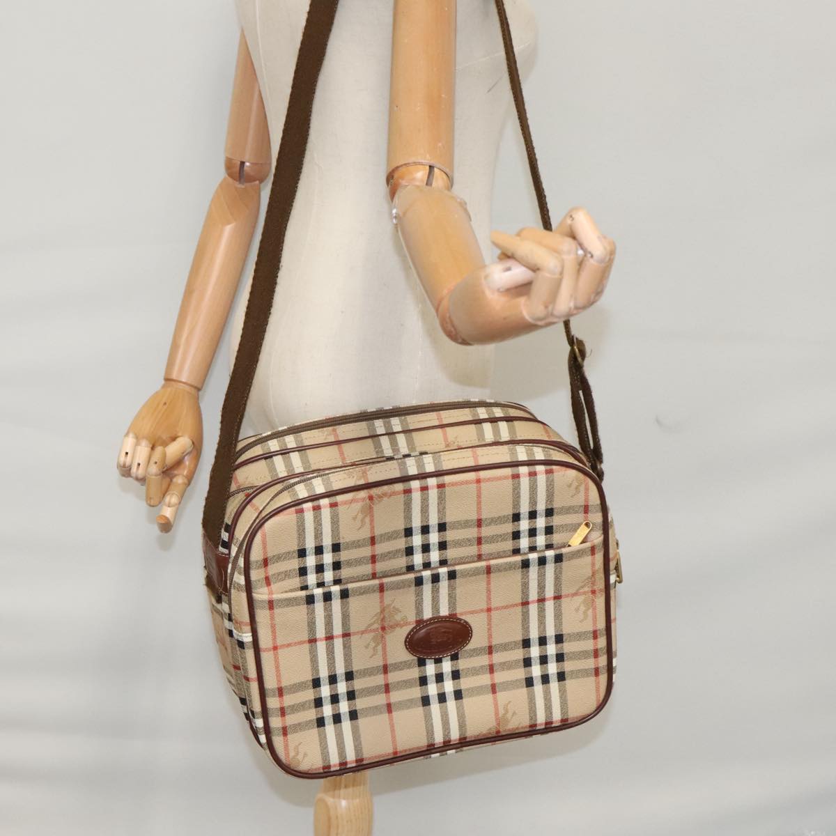 Burberry Nova Check, Beige, Canvas, shoulder