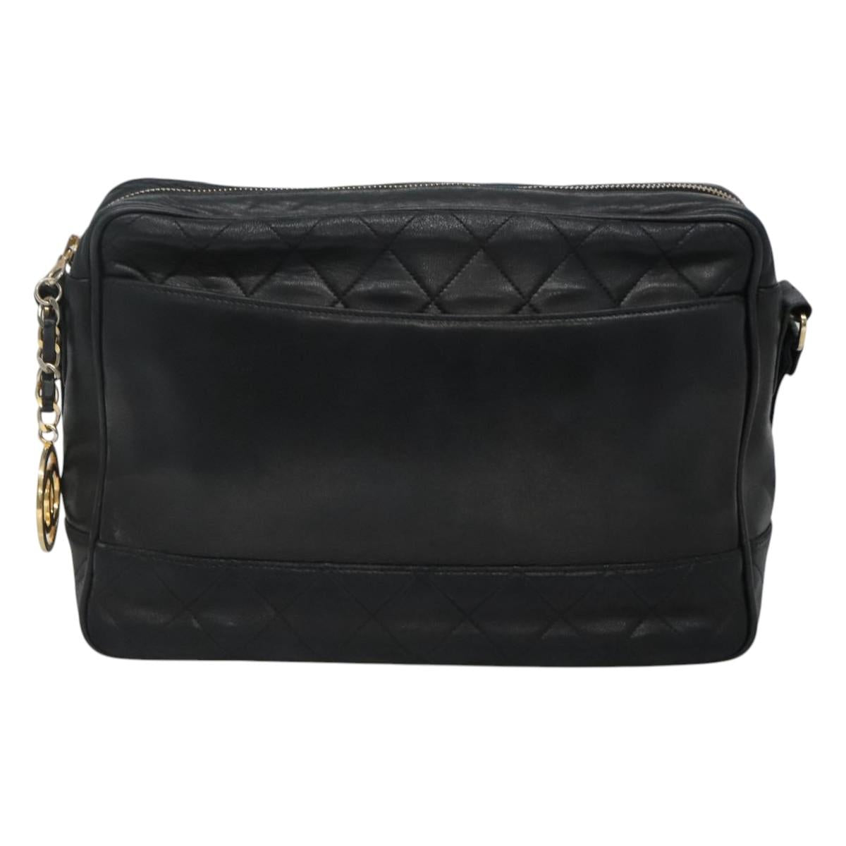 Chanel Camera, Black, Leather, shoulder