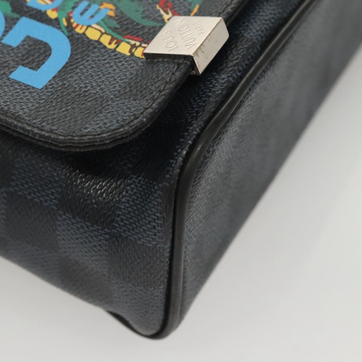 Louis Vuitton District, Grey, Canvas, shoulder