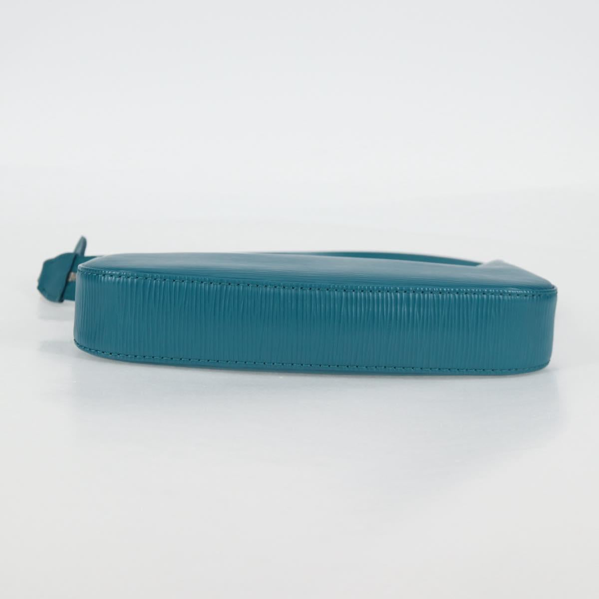 Louis Vuitton Pochette Accessoire, Blue, Leather, clutch