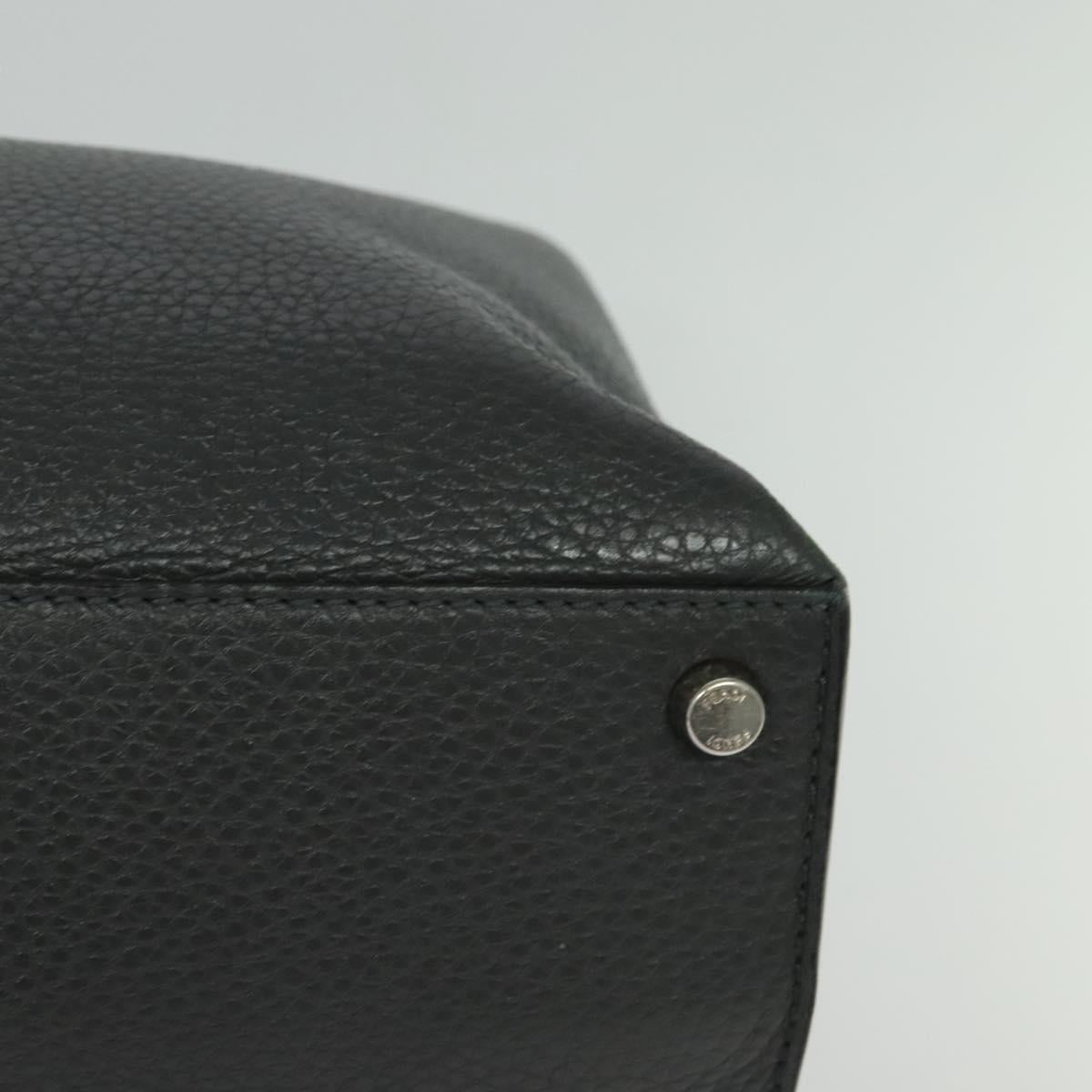 Fendi Peekaboo, Grey, Leather, handbag