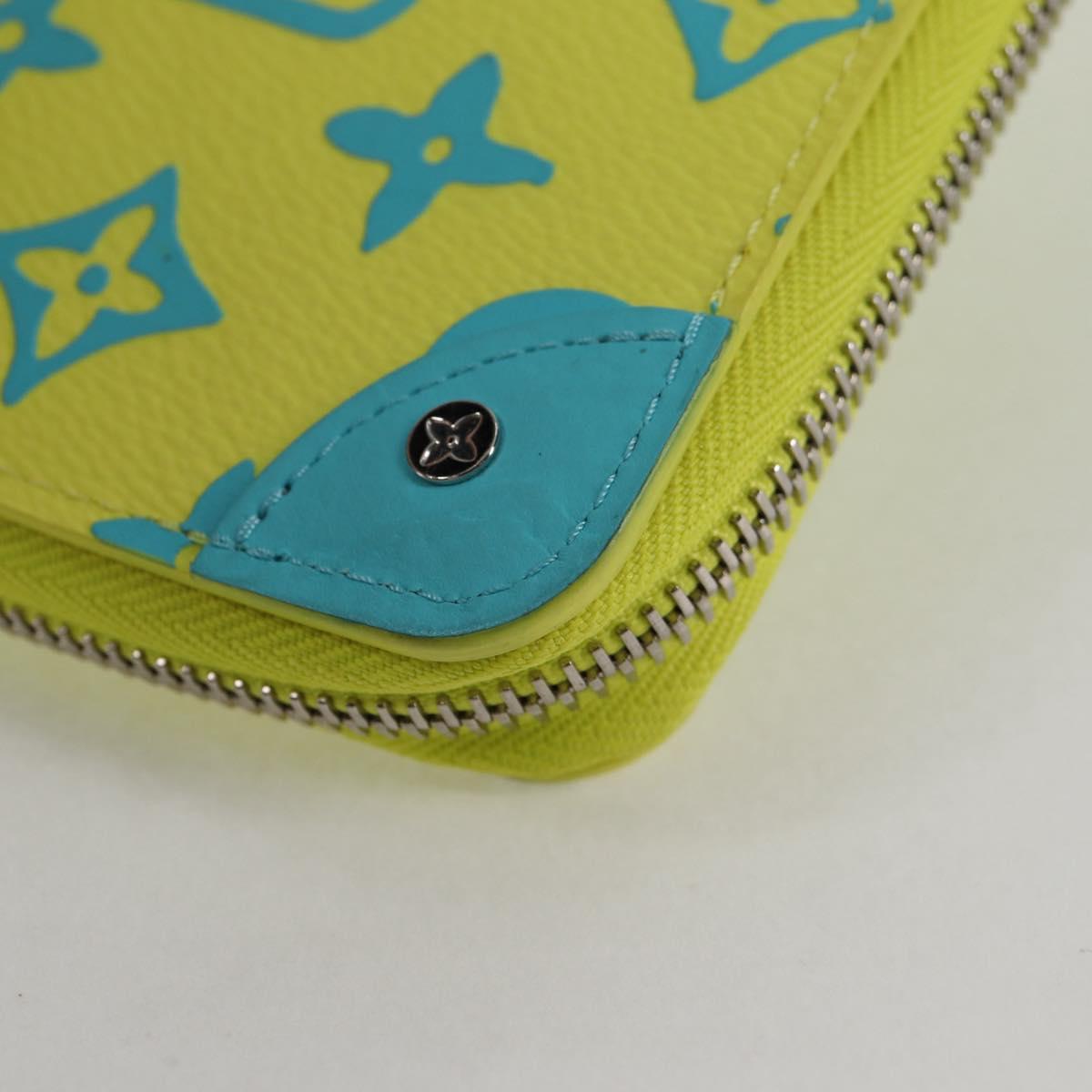 Louis Vuitton Zippy Wallet Vertical, Yellow, Canvas, wallet