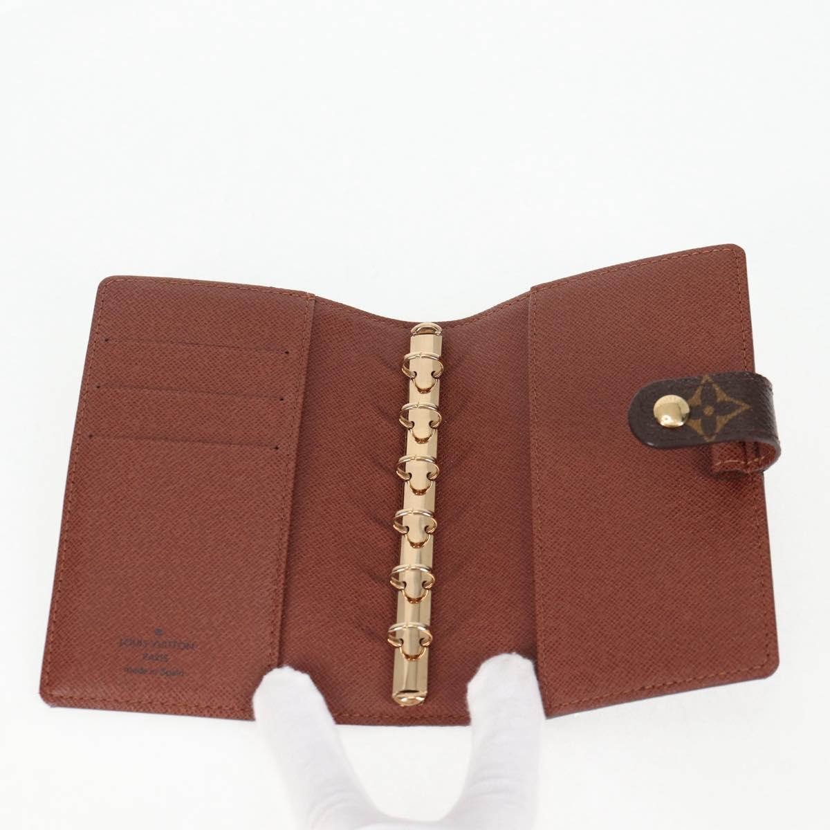 Louis Vuitton Agenda PM, Brown, Canvas, wallet