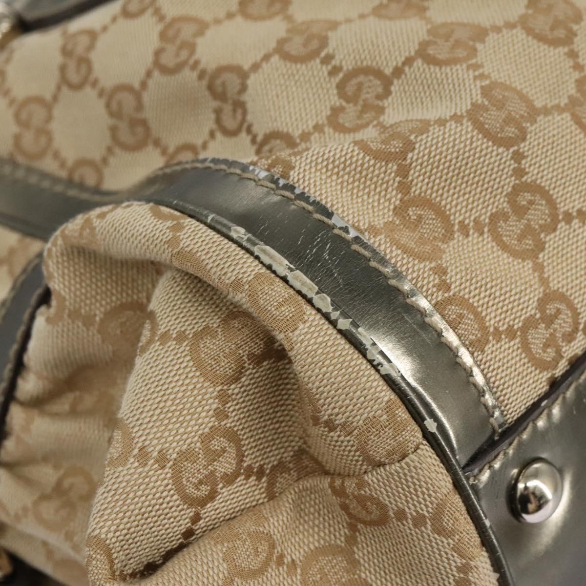 Gucci Bamboo, Beige, Canvas, handbag