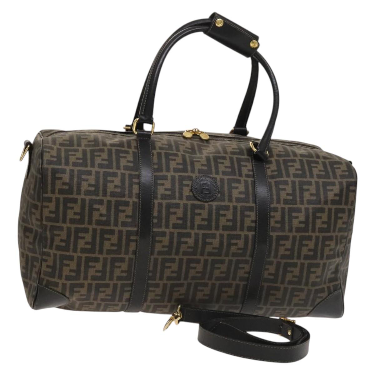 Fendi Zucca, Brown, Canvas, travel
