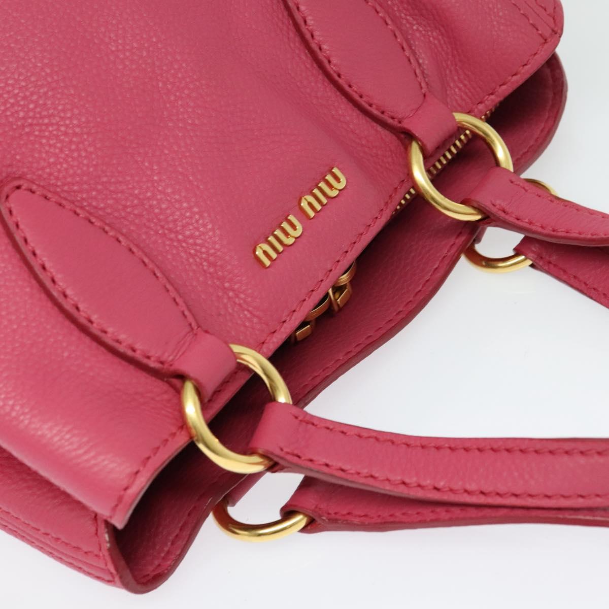Miu Miu Vitello, Pink, Leather, handbag