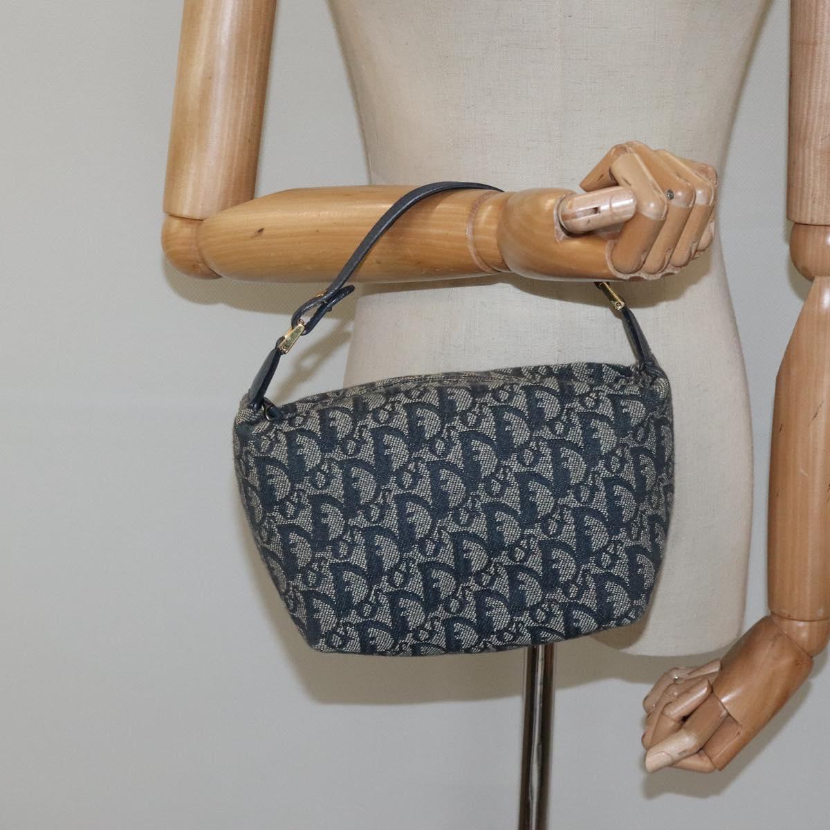 Dior Trotter, Navy, Canvas, handbag