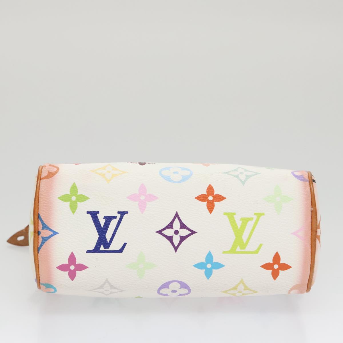 Louis Vuitton Mini speedy, White, Canvas, handbag
