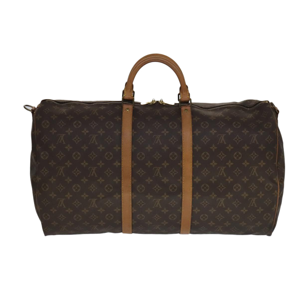 Louis Vuitton Keepall Bandoulière 60, Brown, Canvas, travel