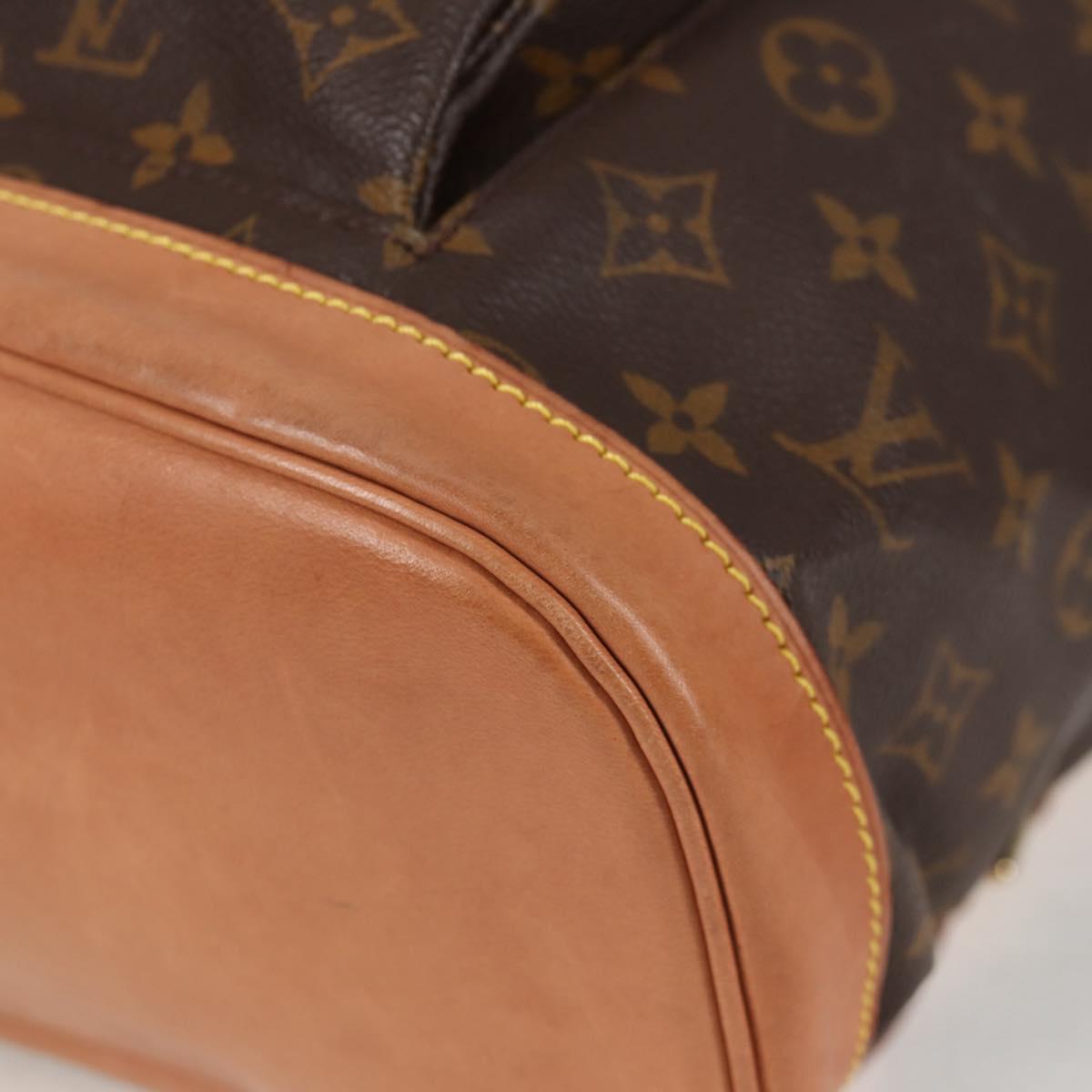Louis Vuitton Montsouris GM, Brown, Canvas, backpack