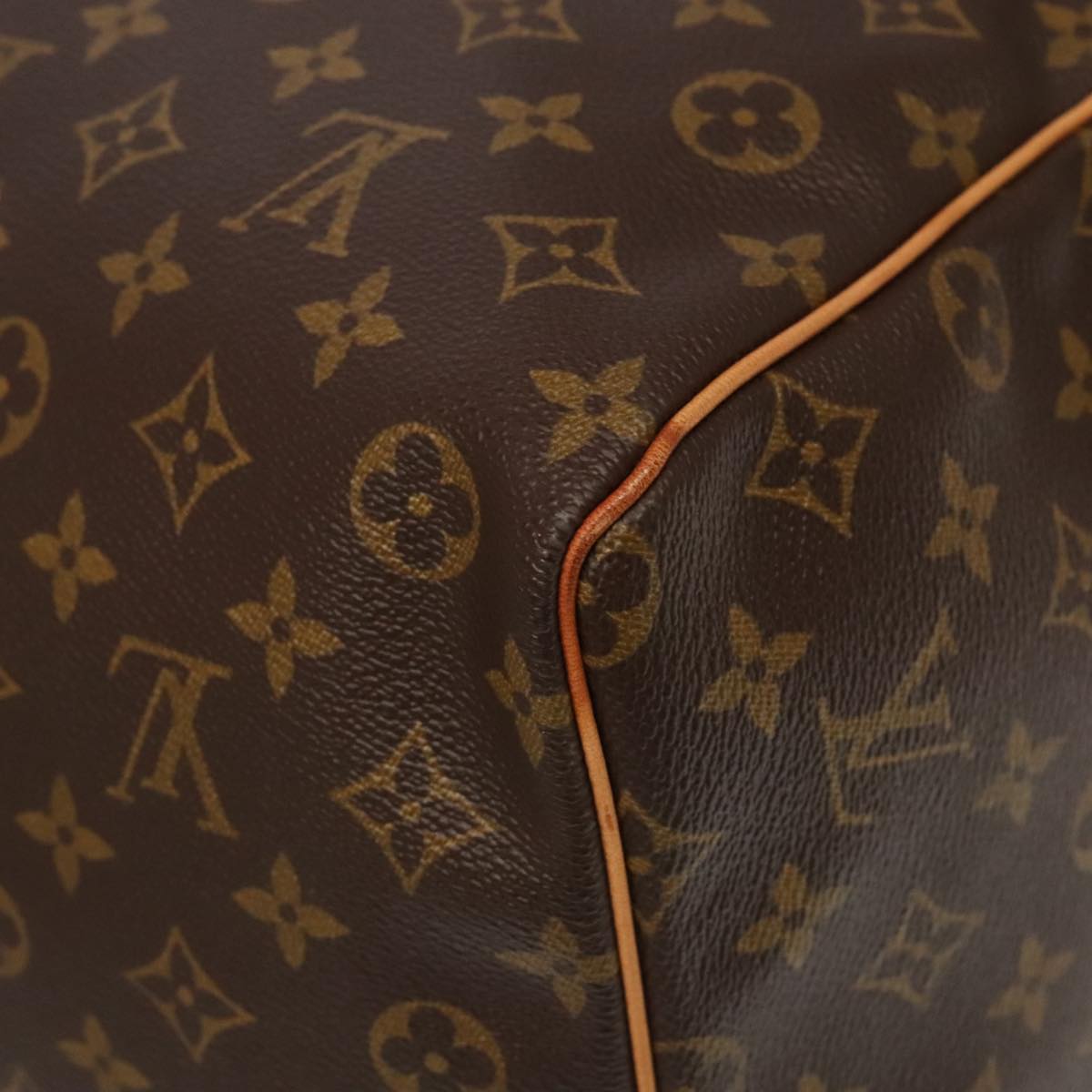 Louis Vuitton Keepall 60, Brown, Canvas, travel