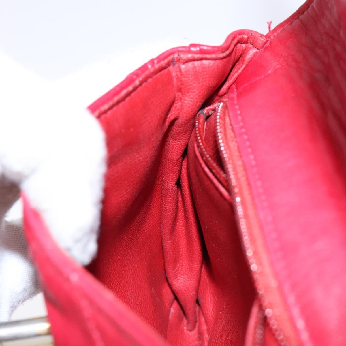Chanel Bag belt, Red, Leather, clutch