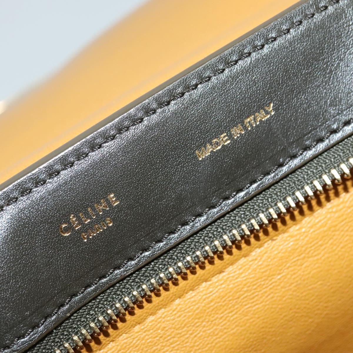 Céline Trapèze, Black, Leather, tote