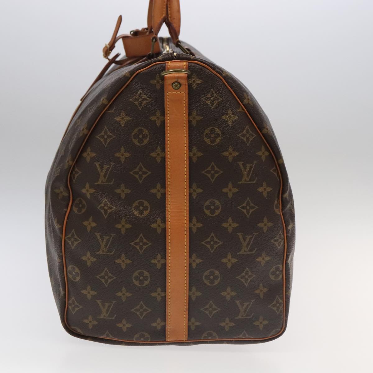 Louis Vuitton Keepall Bandoulière 60, Brown, Canvas, travel