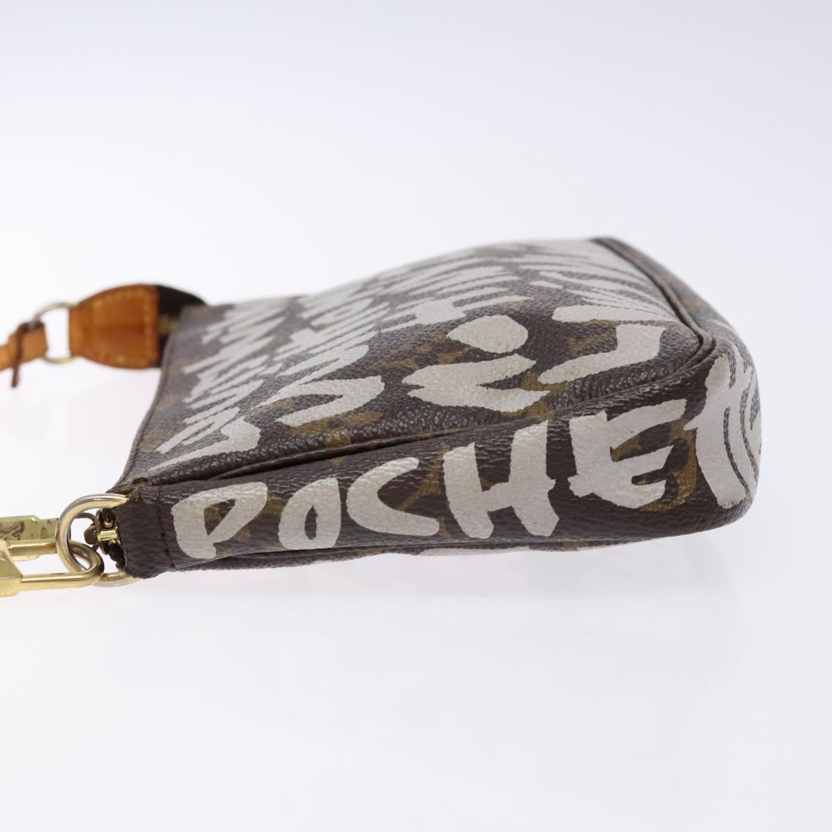 Louis Vuitton Pochette Accessoire, Brown, Canvas, clutch