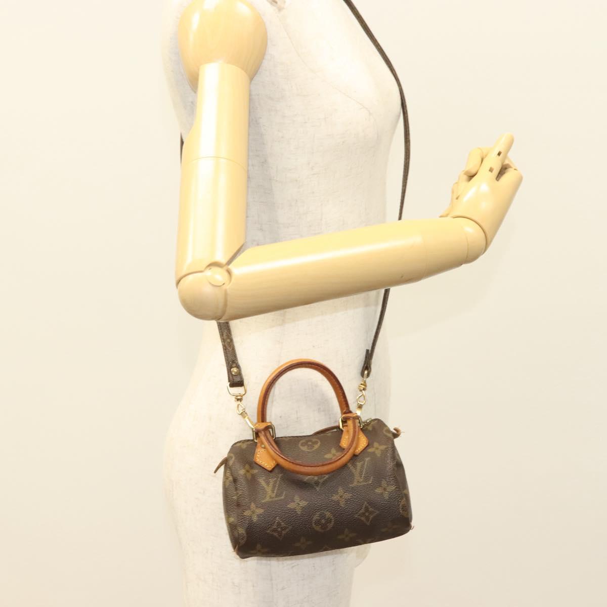 Louis Vuitton Mini speedy, Brown, "CANVAS, LEATHER", handbag