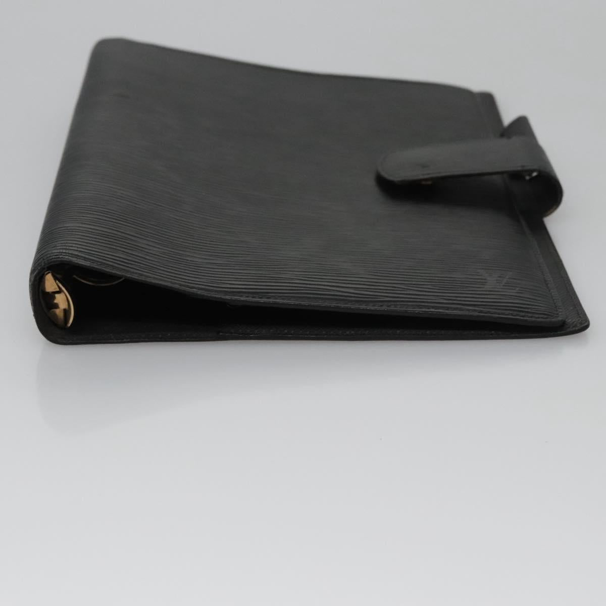 Louis Vuitton Agenda cover, Black, Leather, wallet