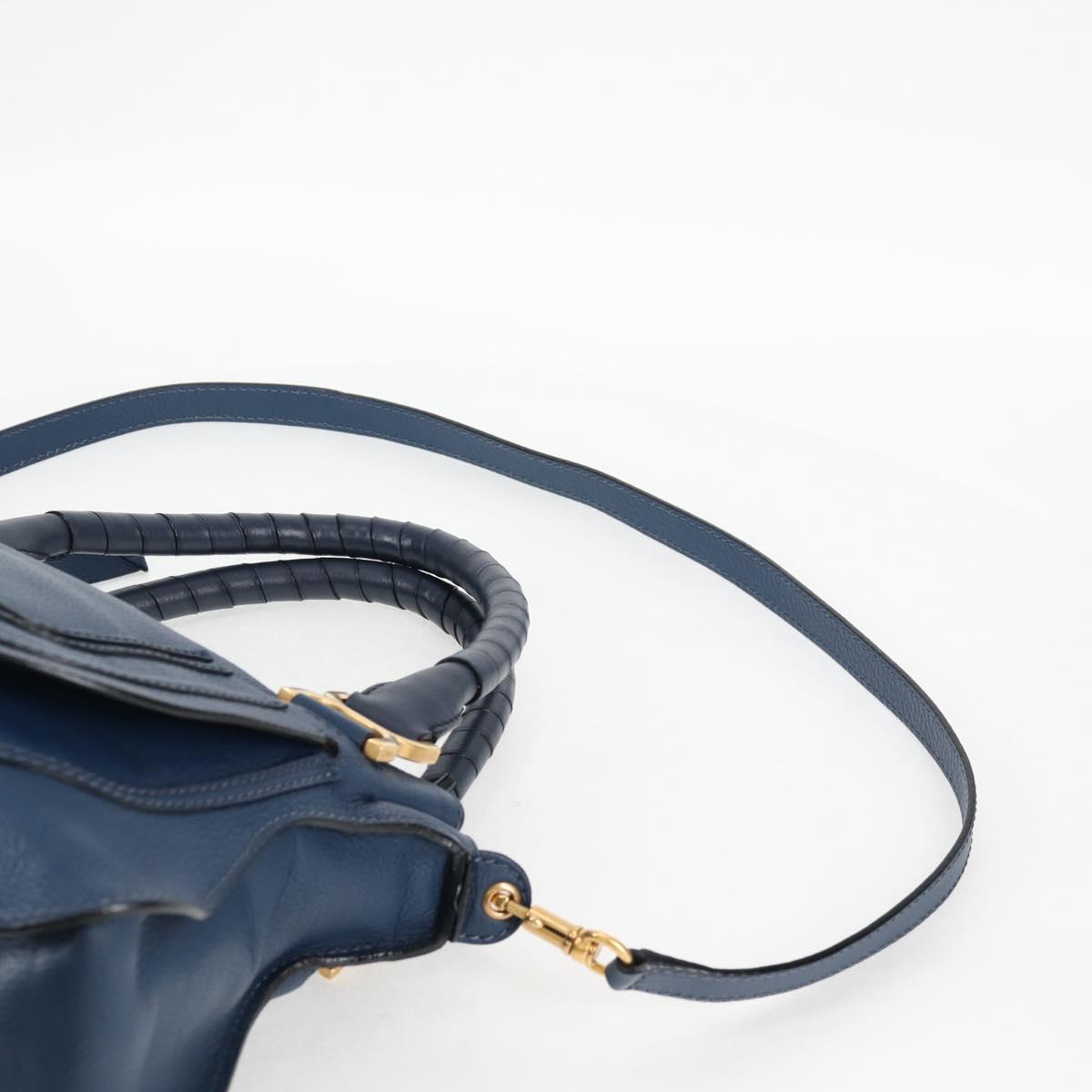 Chloé Marcie, Navy, Leather, handbag