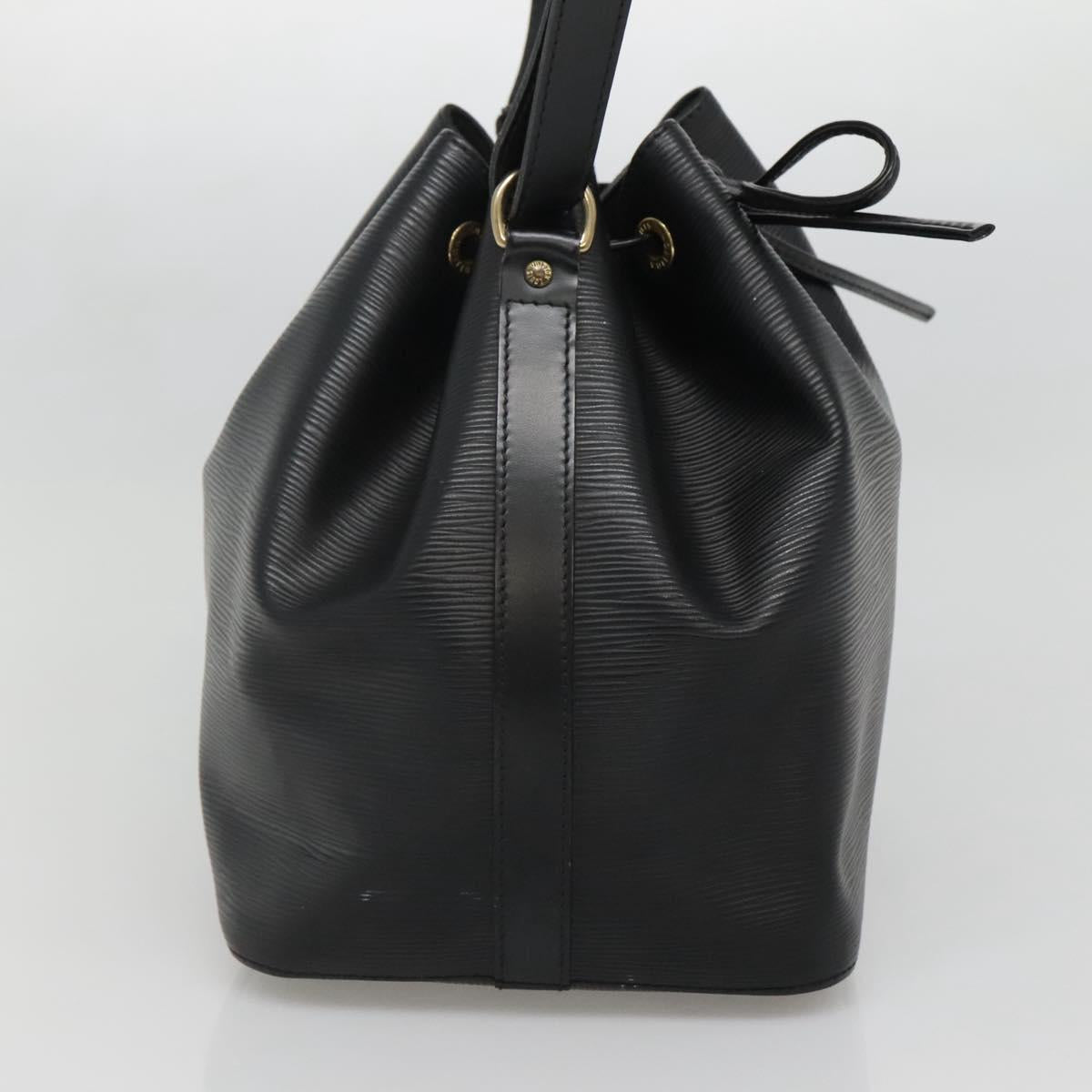 Louis Vuitton Petit Noé, Black, Leather, shoulder