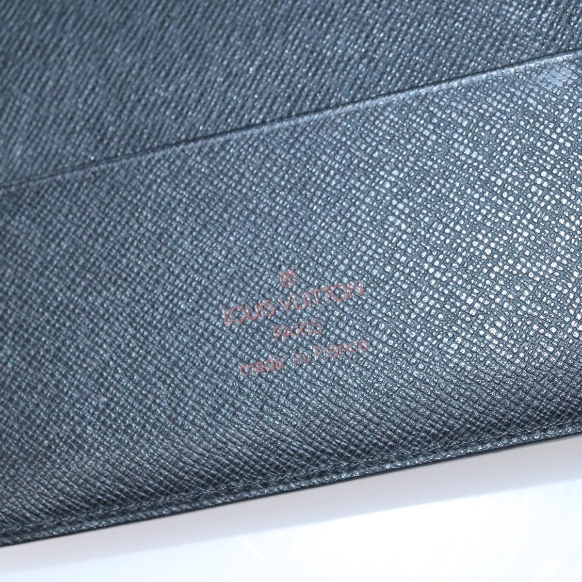 Louis Vuitton Agenda cover, Black, Leather, wallet