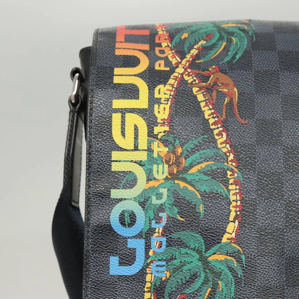 Louis Vuitton District, Grey, Canvas, shoulder