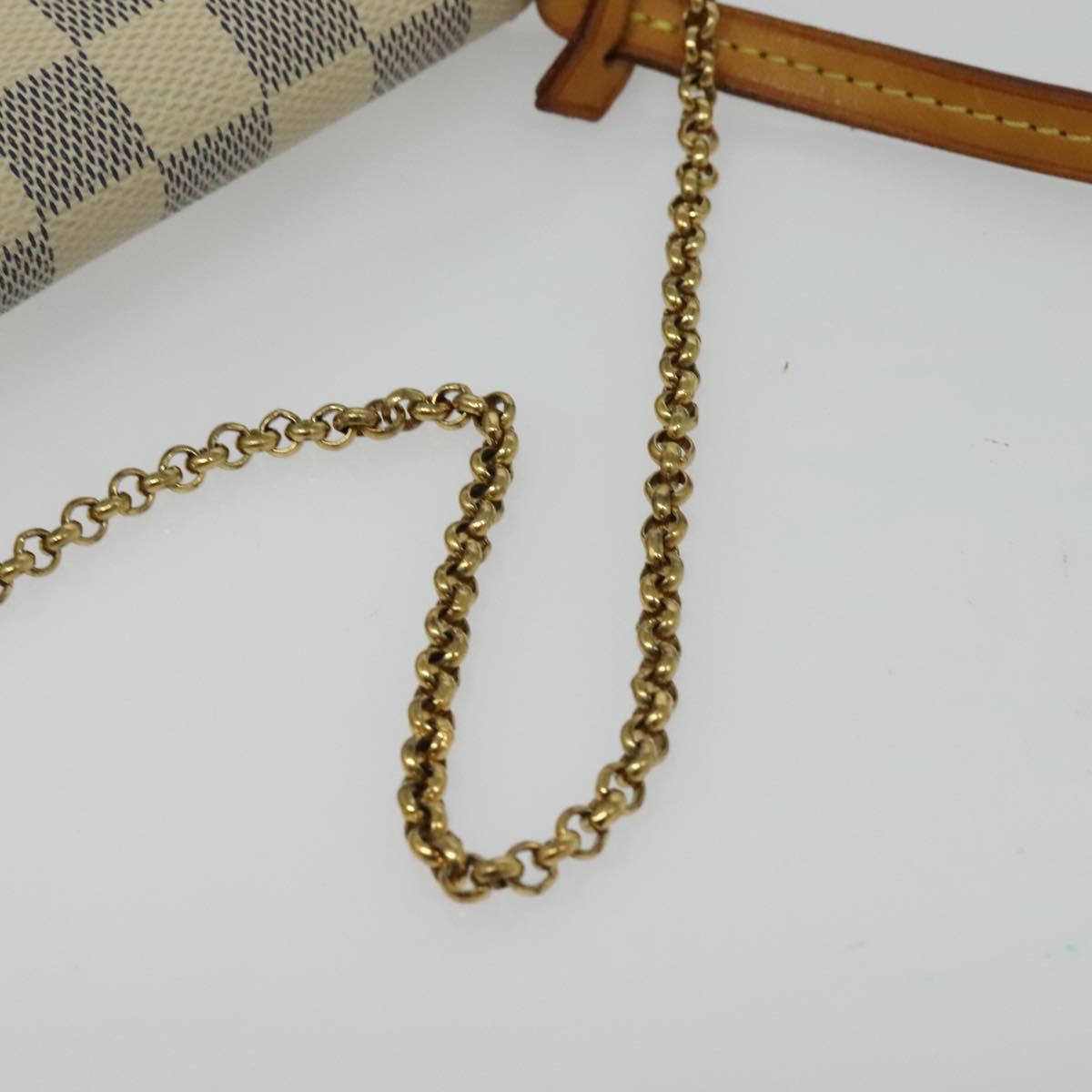 Louis Vuitton Favorite, White, Canvas, shoulder