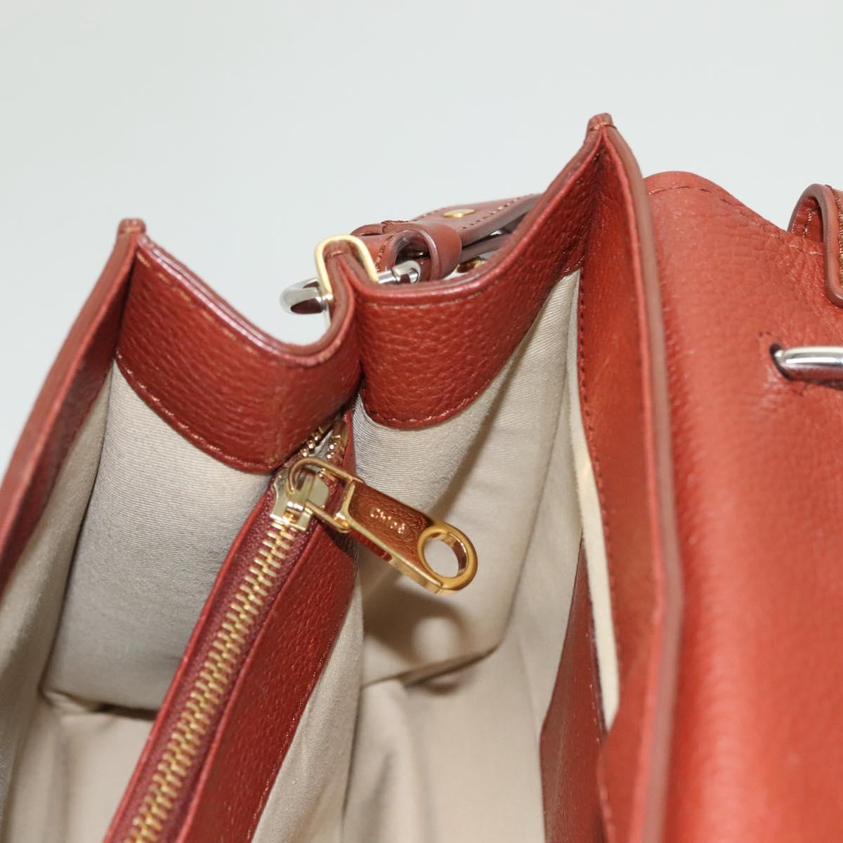 Chloé Aby, Brown, Leather, handbag