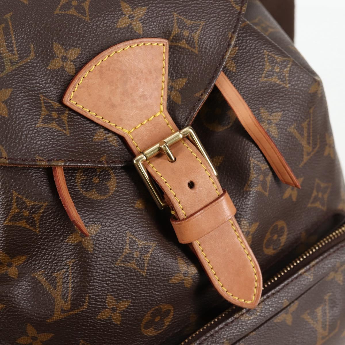 Louis Vuitton Montsouris GM, Brown, Canvas, backpack