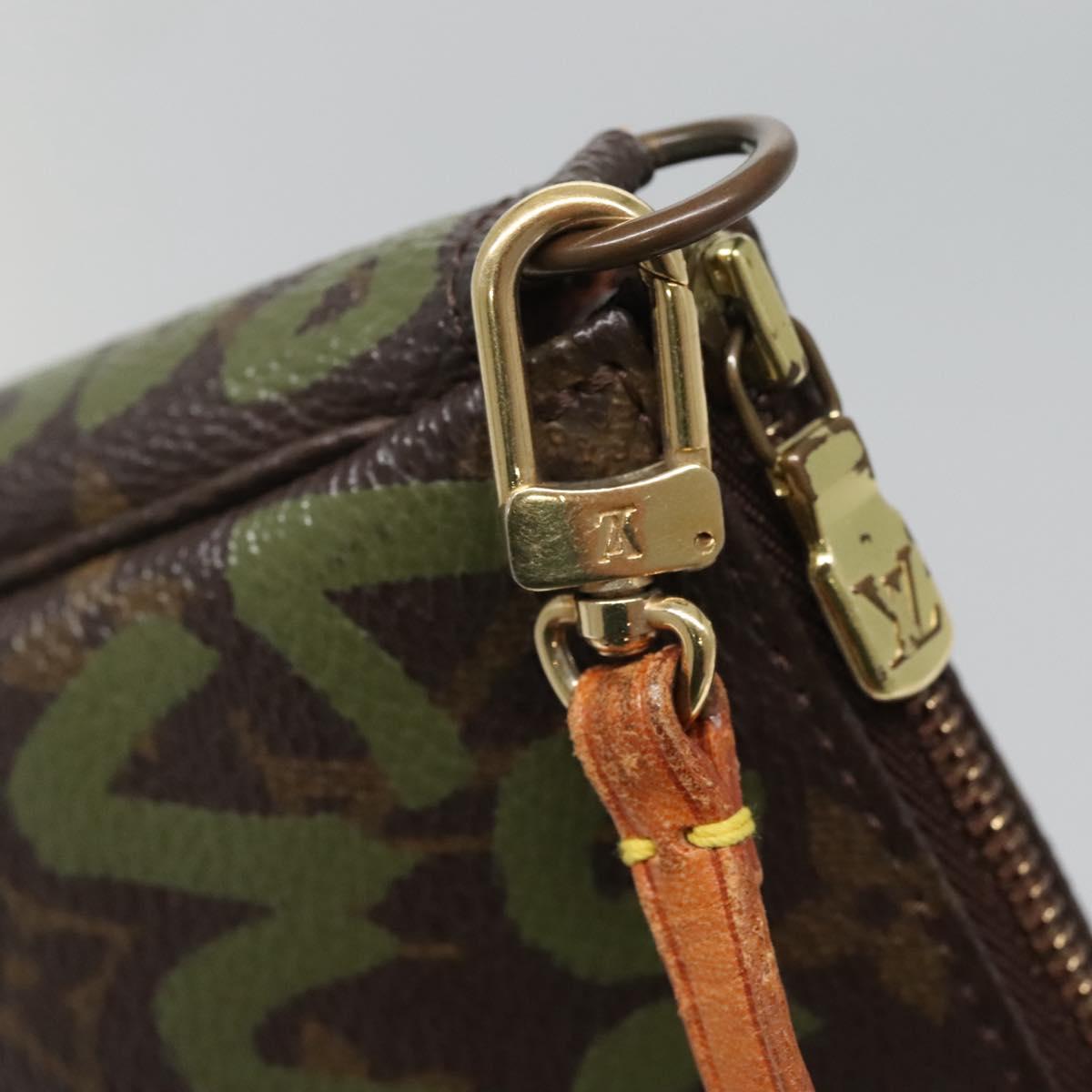 Louis Vuitton Pochette Accessoire, Brown, Canvas, clutch