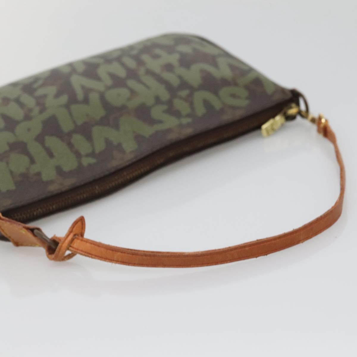 Louis Vuitton Pochette Accessoire, Brown, Canvas, clutch
