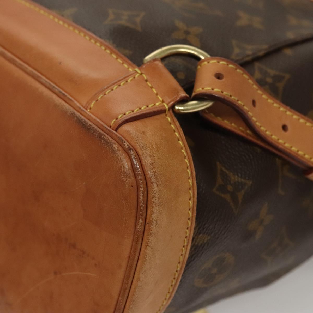 Louis Vuitton Montsouris MM, Brown, Canvas, backpack