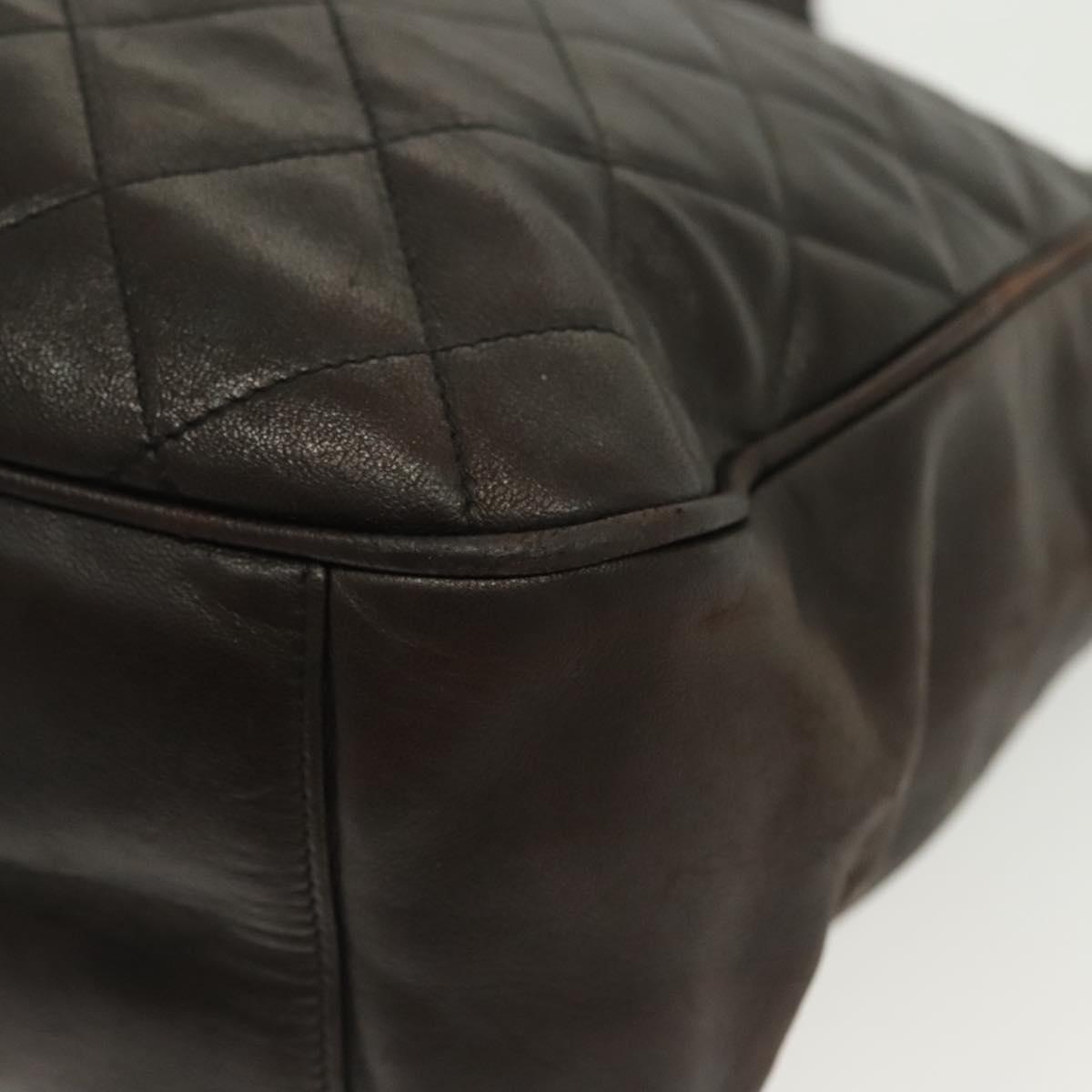 Chanel, "BROWN,GOLD", Leather, tote
