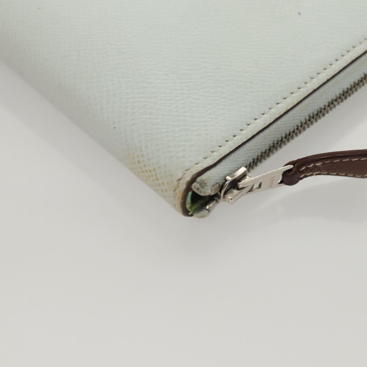 Hermès Silk'In, White, Leather, wallet