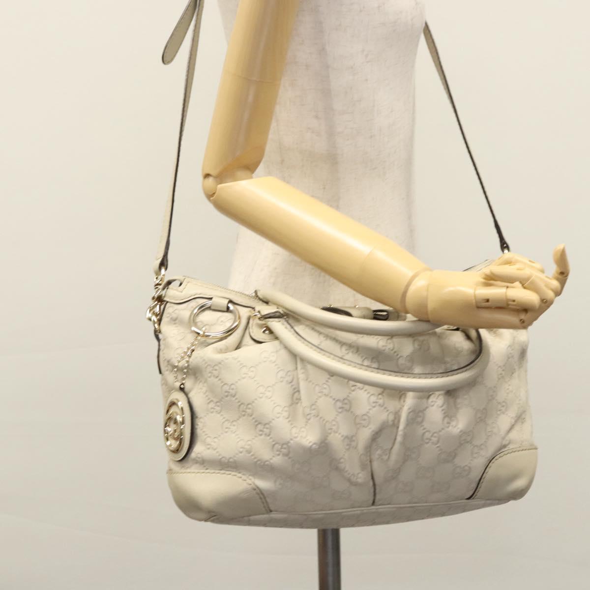 Gucci Sukey, White, Canvas, tote
