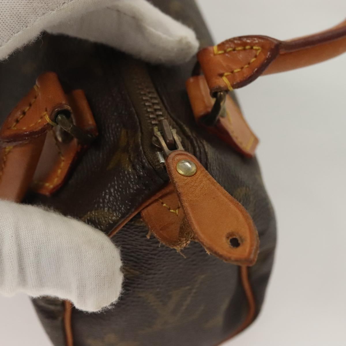 Louis Vuitton Mini speedy, Brown, "CANVAS, LEATHER", handbag