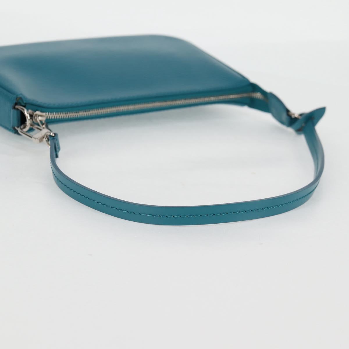 Louis Vuitton Pochette Accessoire, Blue, Leather, clutch