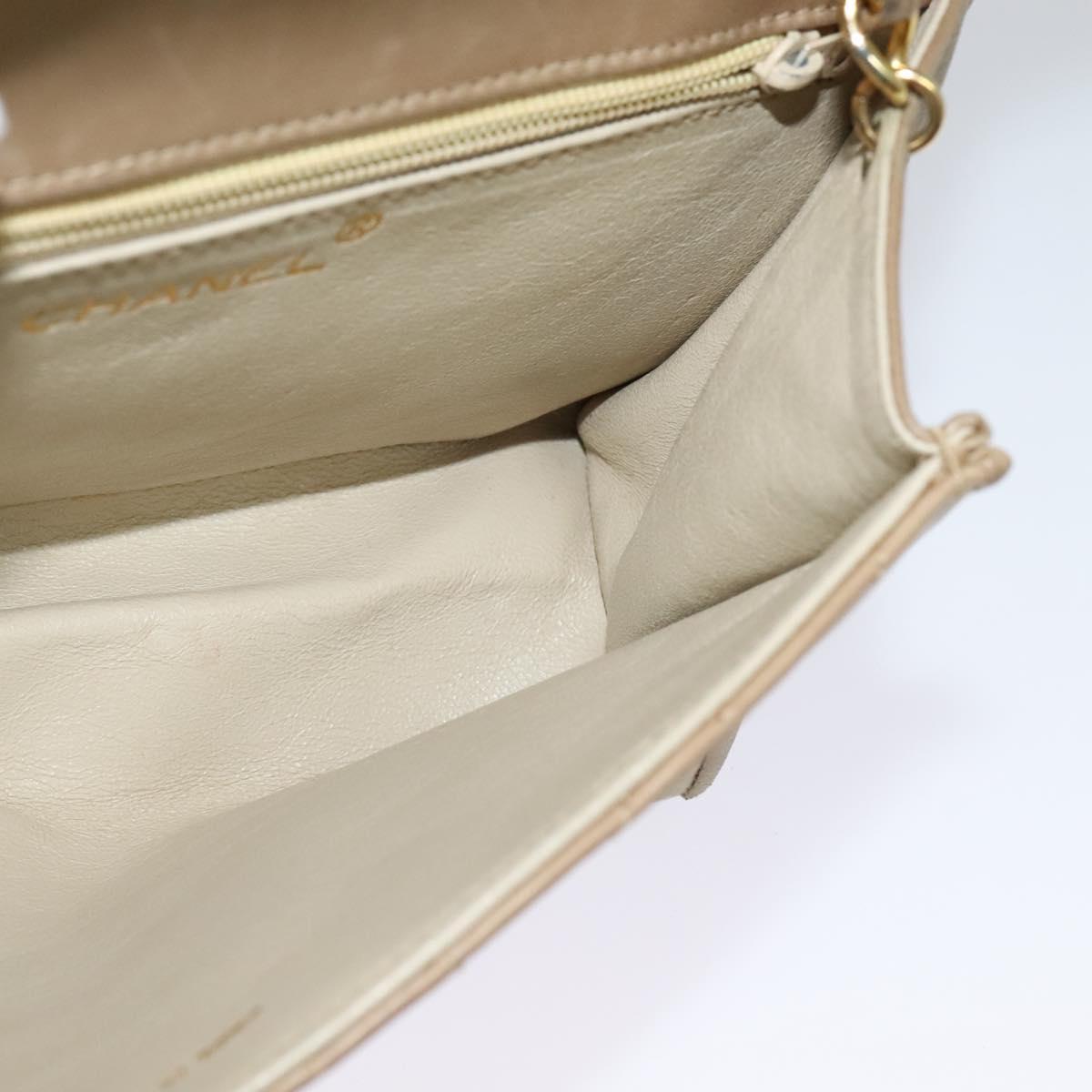 Chanel Single flap, Beige, Leather, shoulder