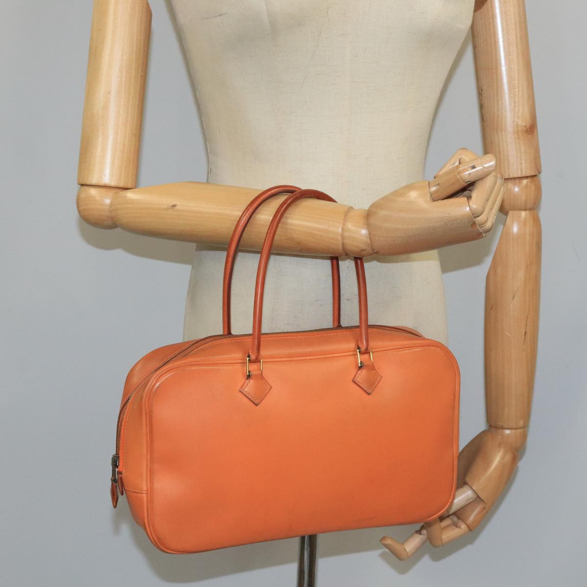Hermès Plume, Orange, Leather, handbag