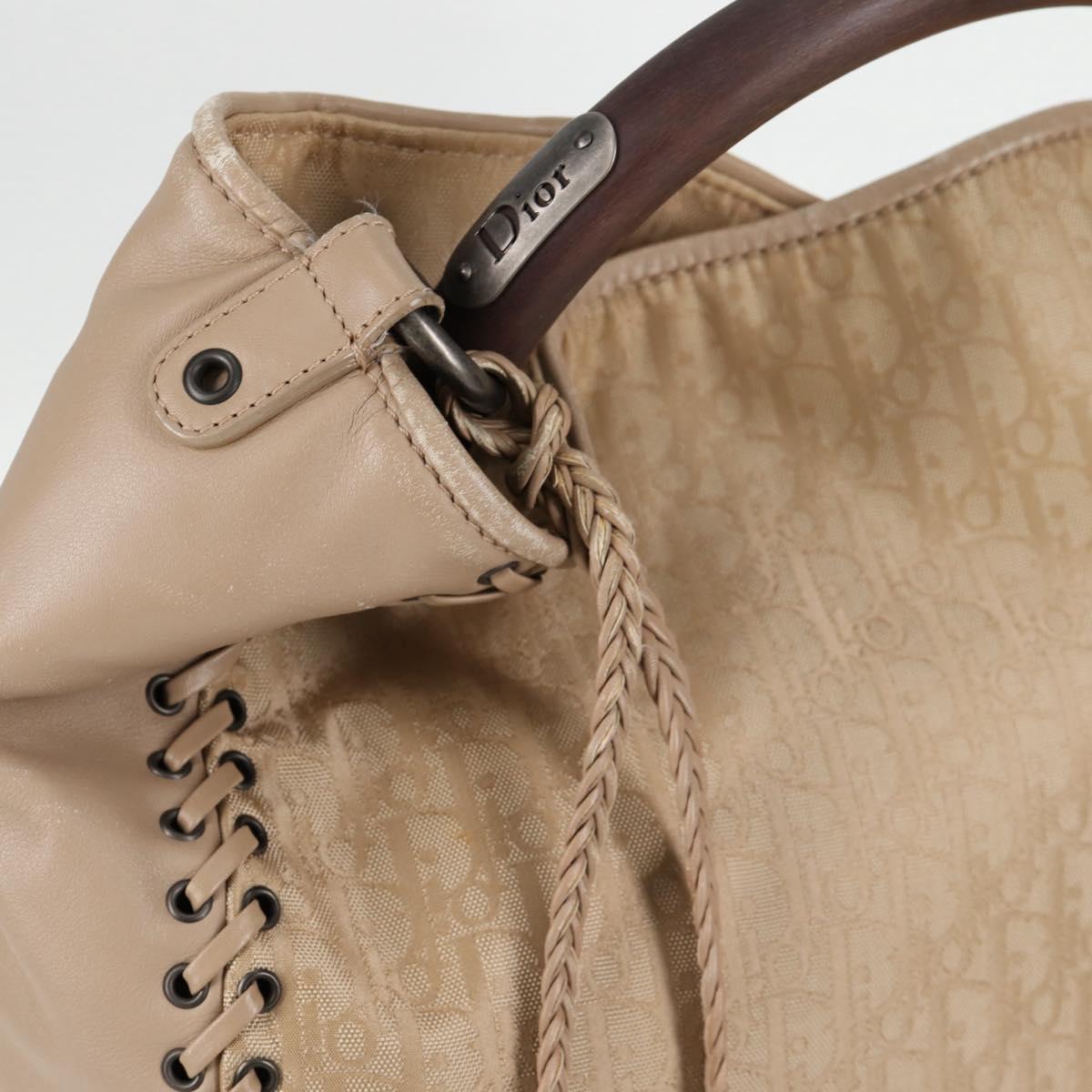 Dior Trotter, Beige, Canvas, handbag