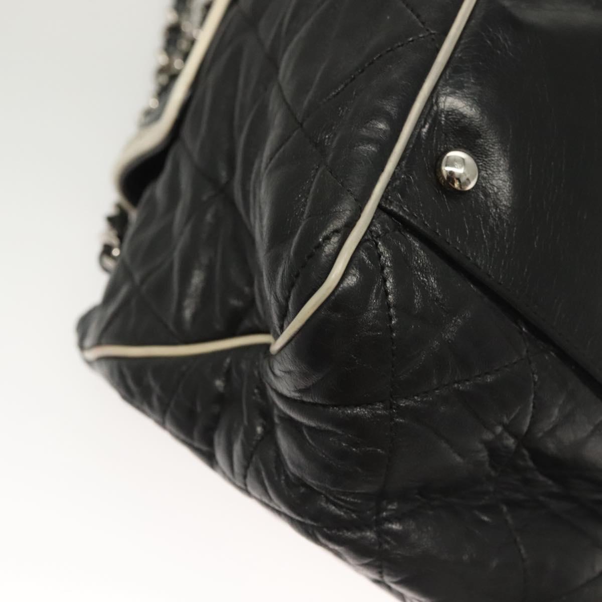 Chanel Mademoiselle, Black, Leather, shoulder