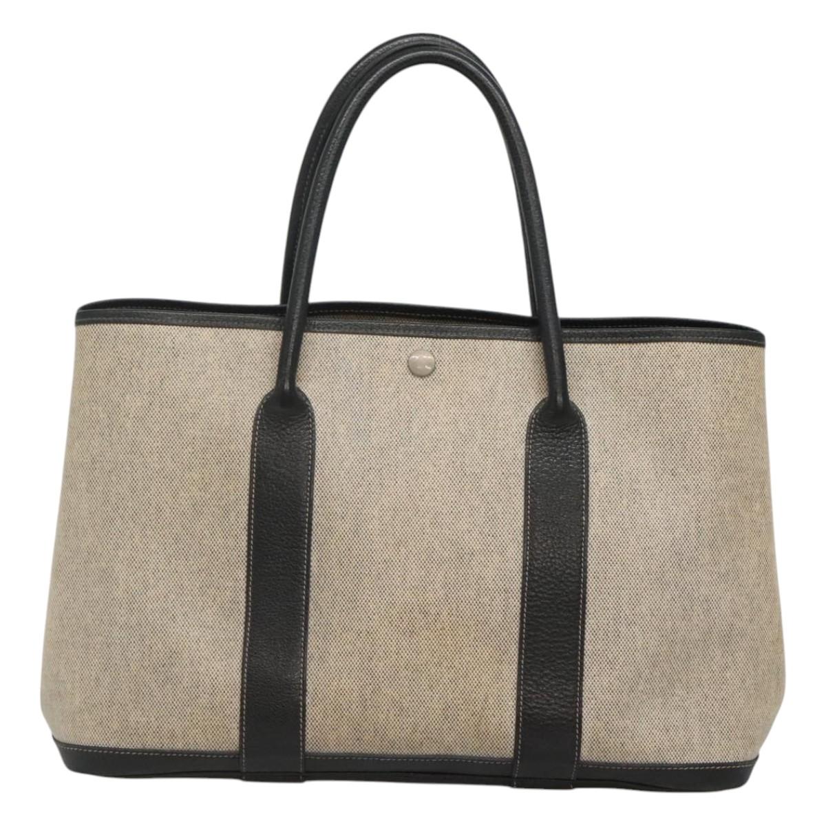 Hermès Garden Party, Beige, Canvas, tote
