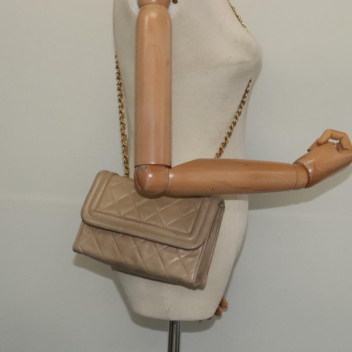 Chanel Single flap, Beige, Leather, shoulder