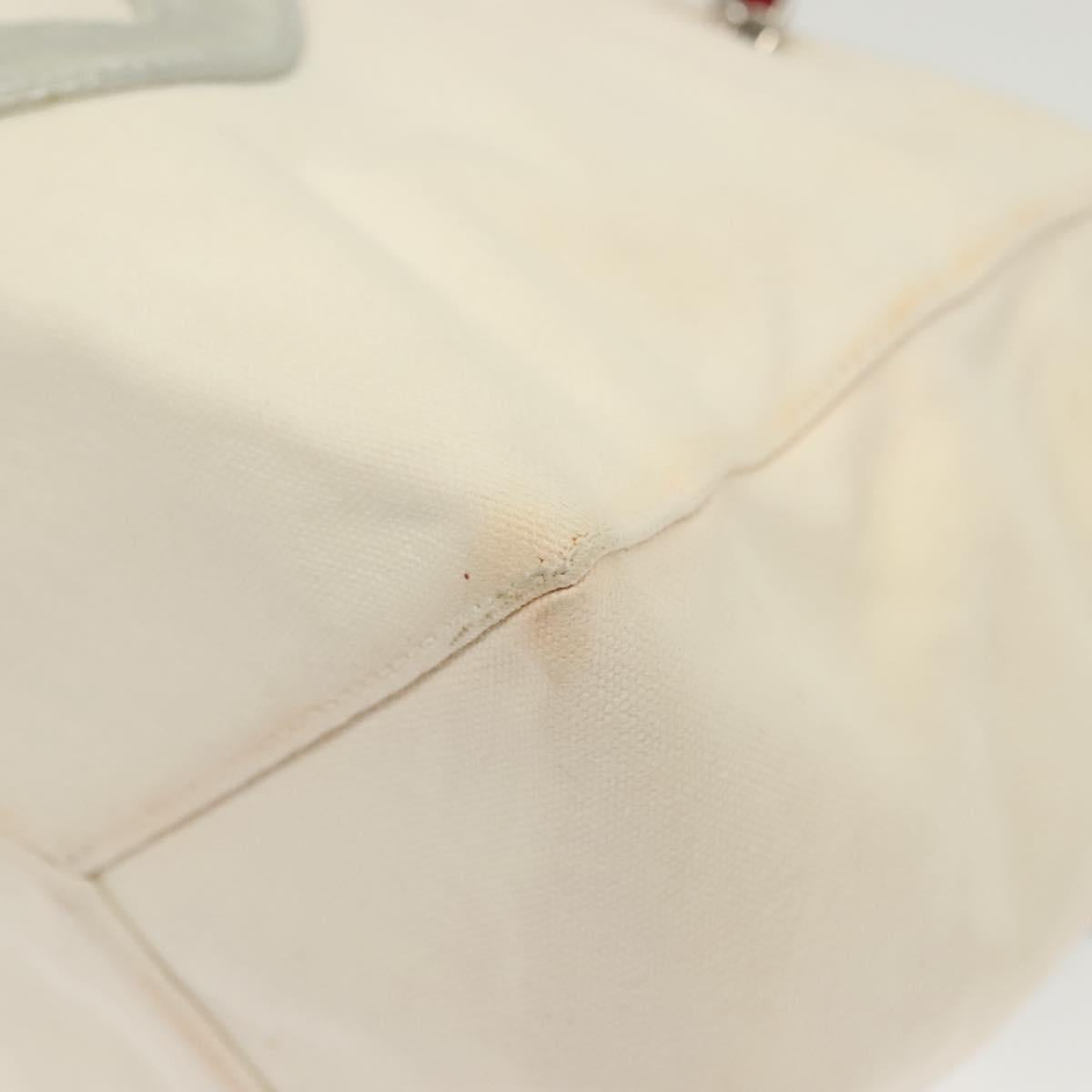 Chanel Numero 5, White, Canvas, tote
