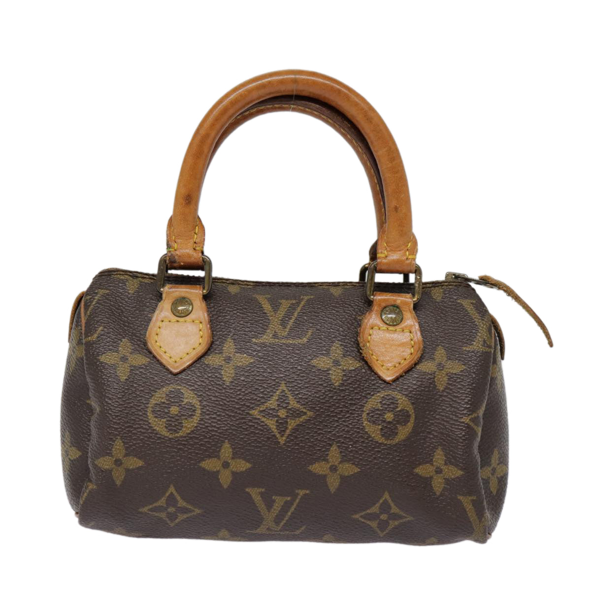 Louis Vuitton Mini speedy, Blue, Canvas, handbag