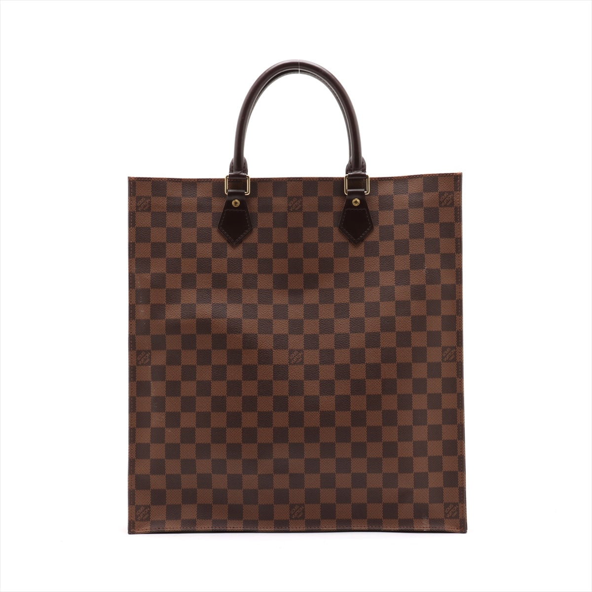 Louis Vuitton Sac plat, Brown, Canvas, shoulder