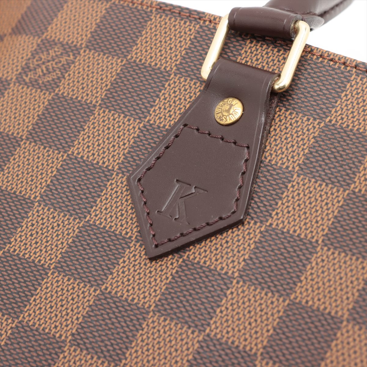 Louis Vuitton Sac plat, Brown, Canvas, shoulder